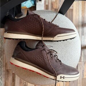Under Armour Men's Size 11 Tempo Hybrid Brown Leather Shoes